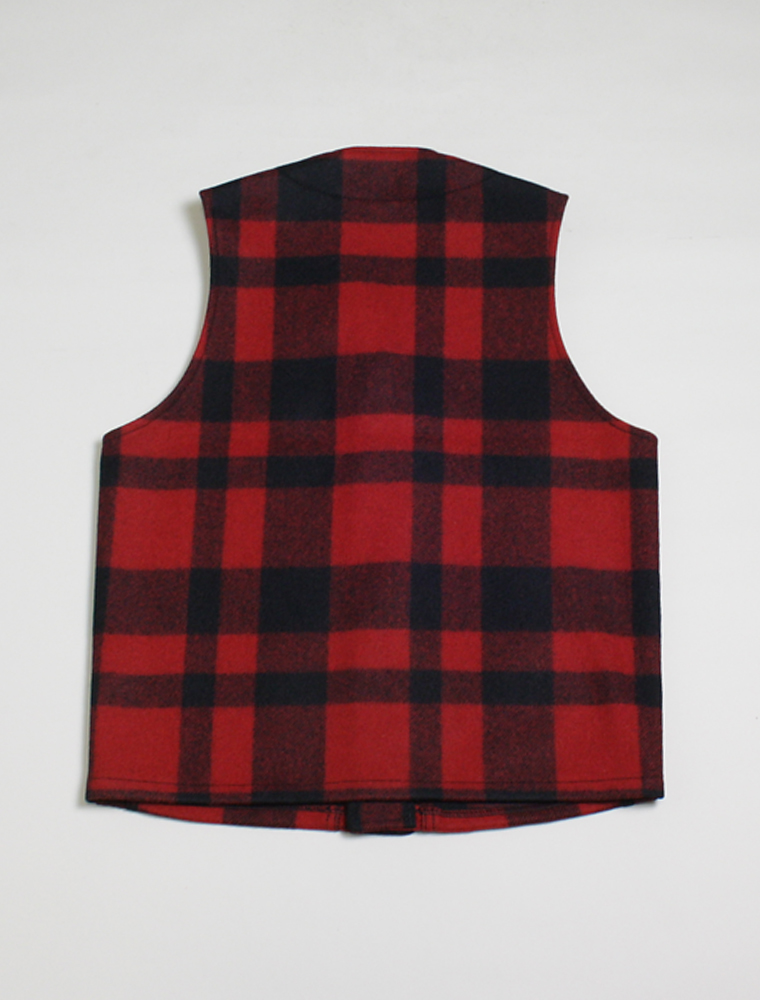 Filson Mackinaw wool vest Red Black plaid retro