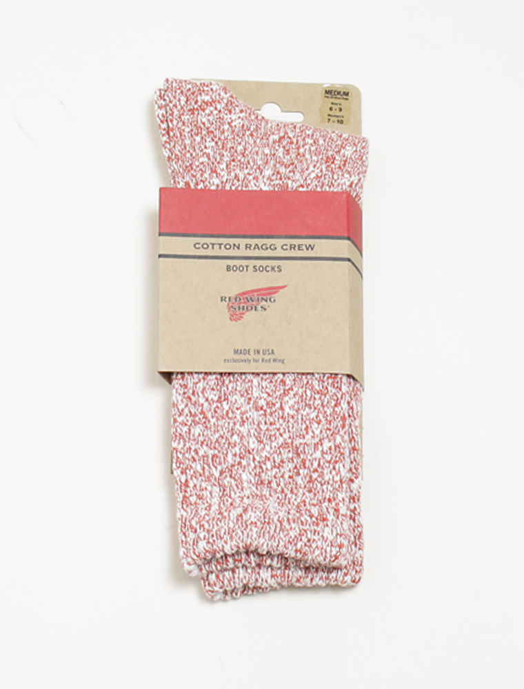 Red Wing 97169 socks cotton rag red confezione