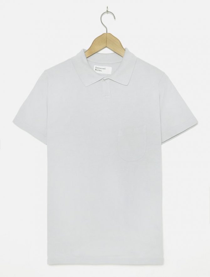 Universal Works Vacation Polo Piquet Grey
