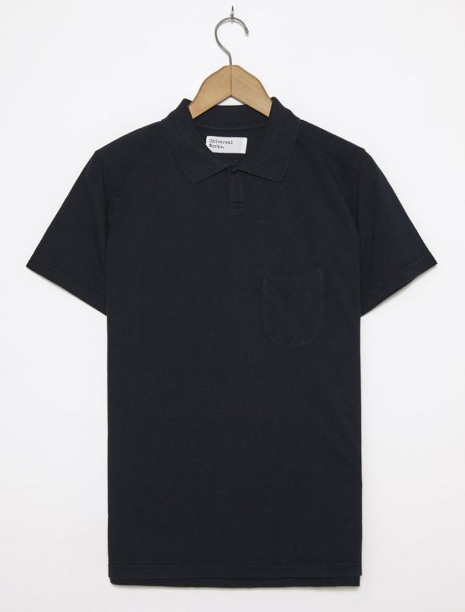 Universal Works Vacation Polo Piquet Navy