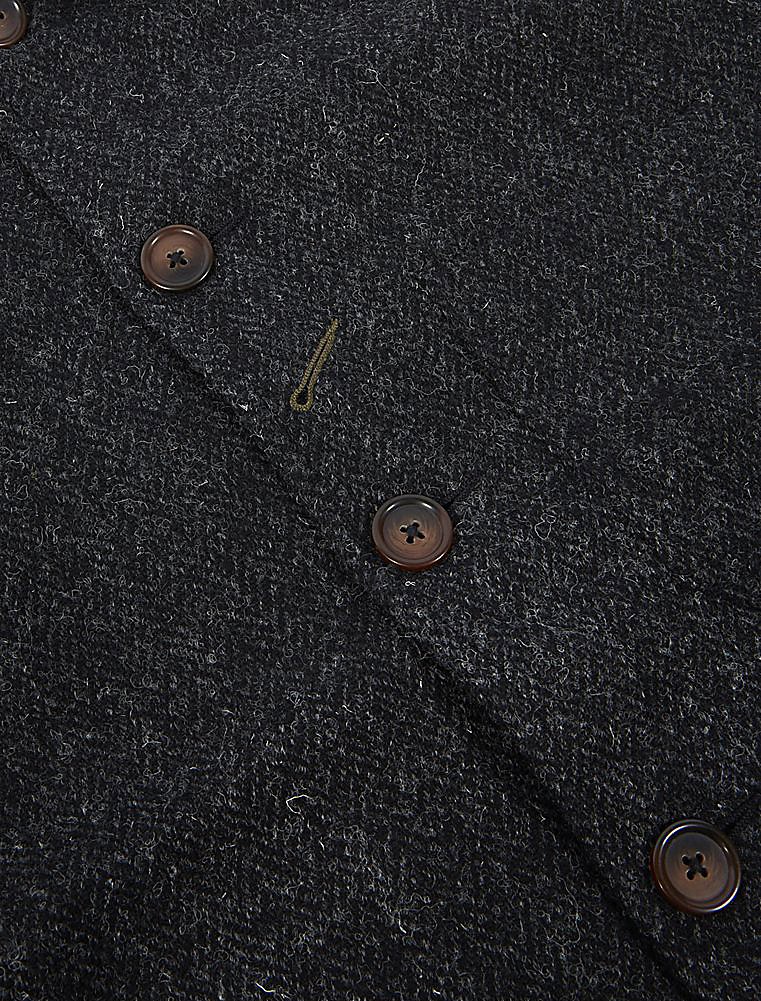 Universal Works Bakers Jacket Harris Tweed Charcoal detail