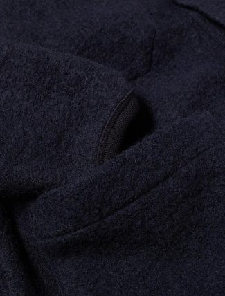 Universal Works Cardigan Wool fleece Navy sleeve detail