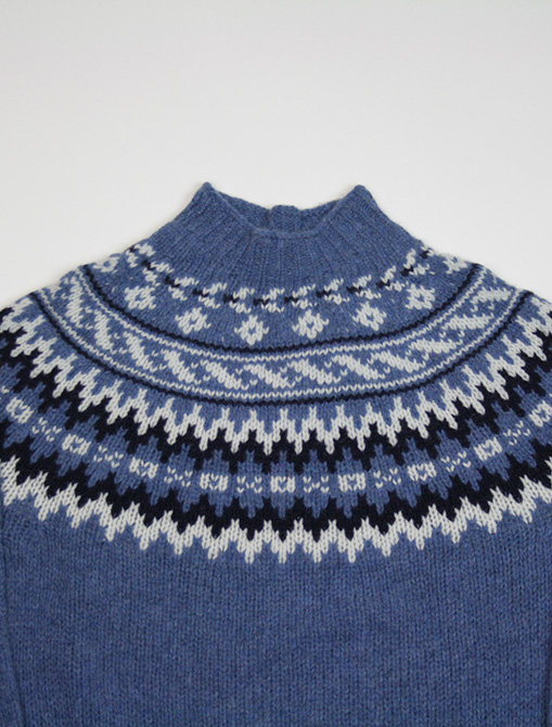 Harley of Scotland Sweater M35897 Blueprint neck detail