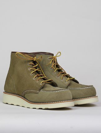 Red Wing 3377 Moc Toe Olive Mohave Leather pair