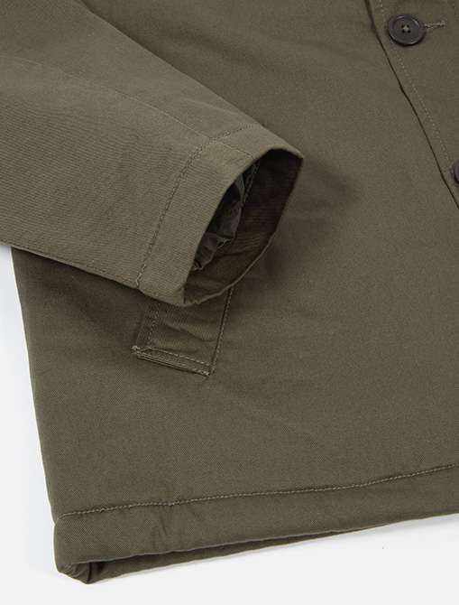 Universal Works N1 Jacket Twill Olive sleeve detail