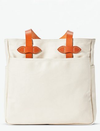 Filson Rugged Twill Tote Bag Natural detail