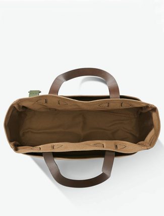 Filson Rugged Twill Tote Bag Sepia inside detail