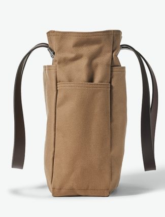 Filson Rugged Twill Tote Bag Sepia side detail