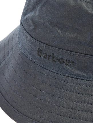 Barbour Wax Sport Hat Navy detail