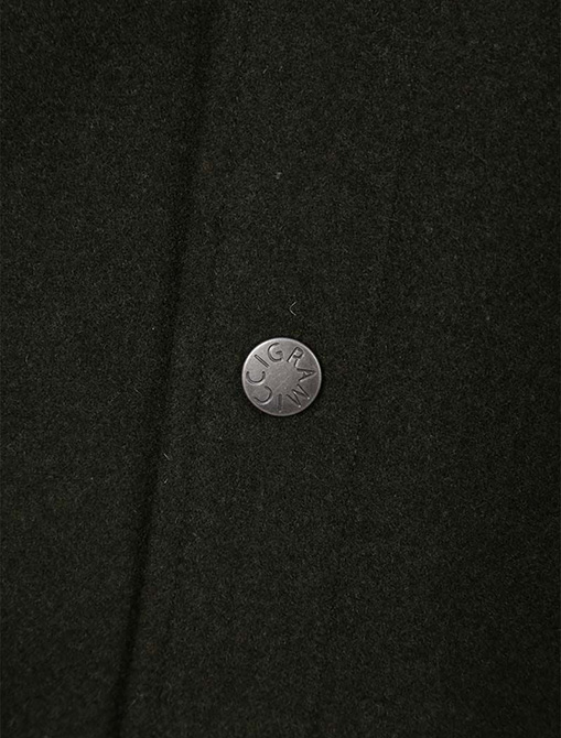 Gramicci Wool Blend Coach Jacket Deep Olive button detail