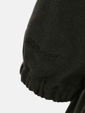 Gramicci Wool Blend Coach Jacket Deep Olive logo detail