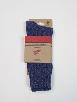 Red Wing 97370 Cotton Ragg Overdyed Socks Navy Blue