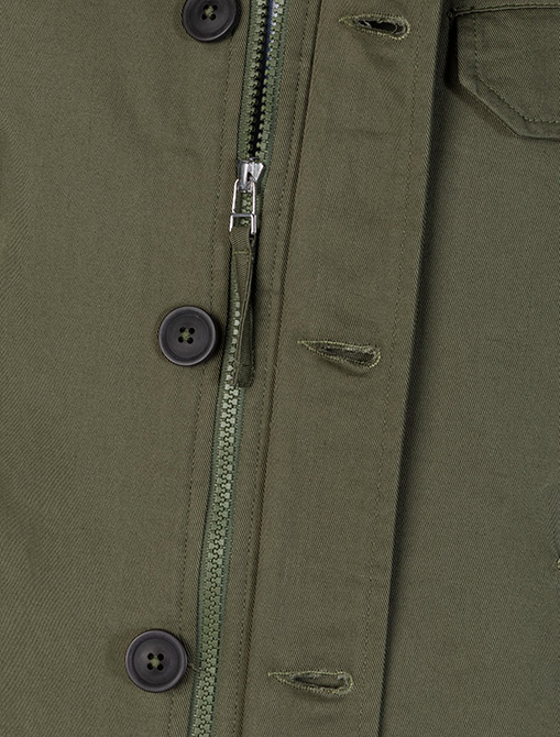 Universal Works N1 Jacket Twill Light Olive detail