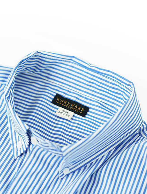 WorkWare Oversize Shirt Stripe neck detail