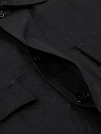 WorkWare Vietnam Jacket Black button detail