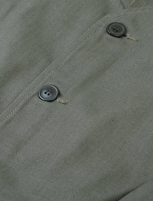 Workware Hunting Vest Green button detail