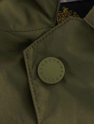 Barbour Laslo Casual Jacket Olive dettaglio bottone