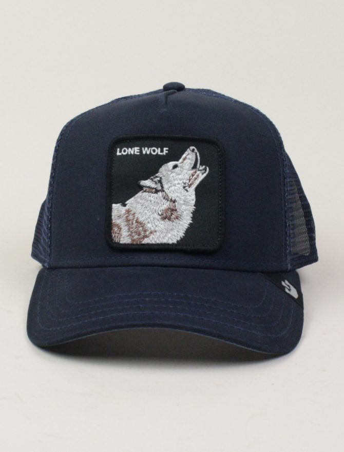 Goorin Bros Trucker Hat Lone Wolf Navy