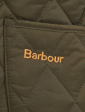 Barbour Annandale Quilted Jacket Olive detail