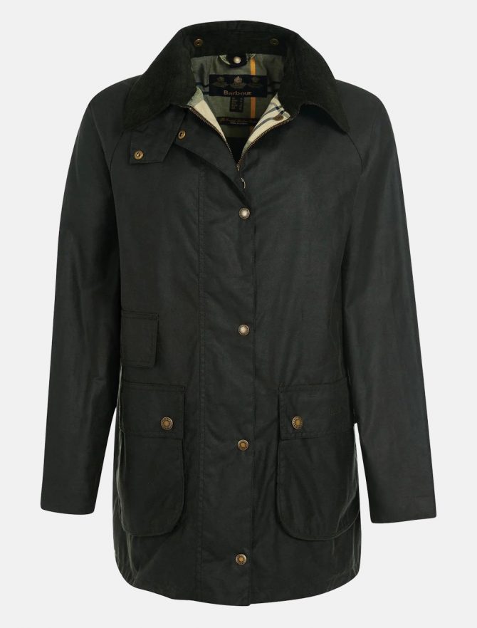 Barbour Tain Wax Jacket Sage