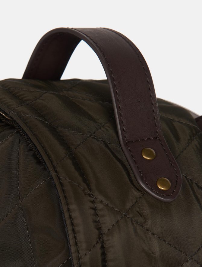 Barbour Witford Quilted Backpack Olive detail