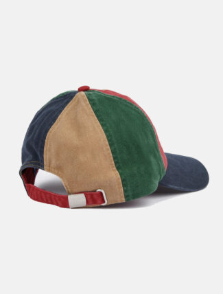 Barbour Laytham Sports Cap Navy Lobster Red Stone retro