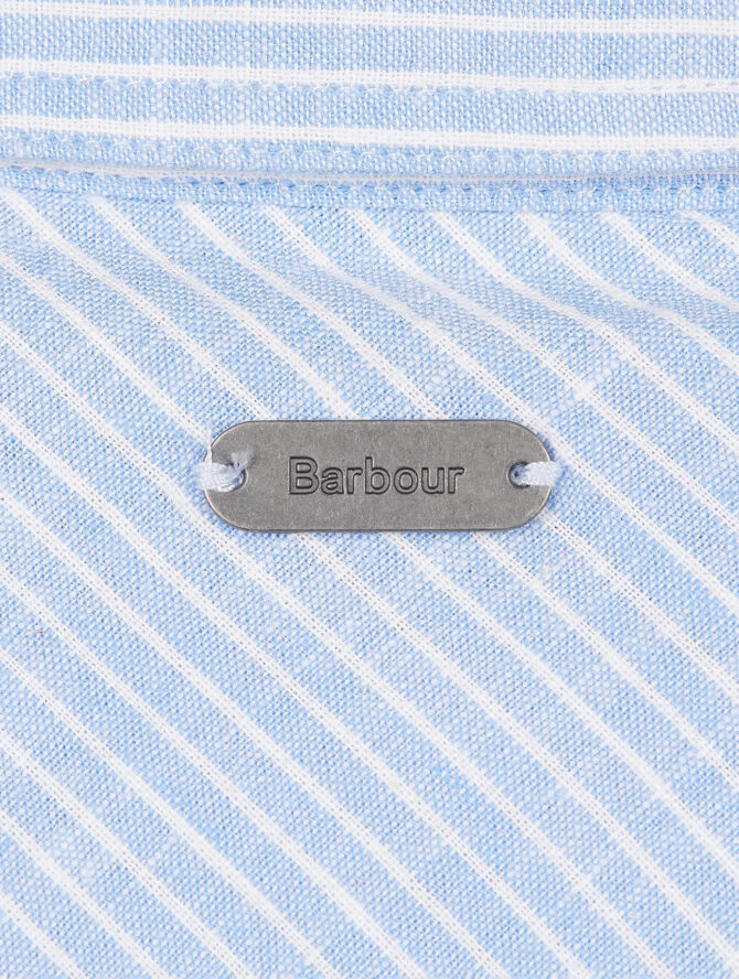 Barbour Seaglow Dress Chambray Stripe tag detail