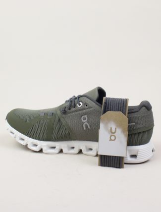 On Sneakers Running Cloud 5 Olive White side detail