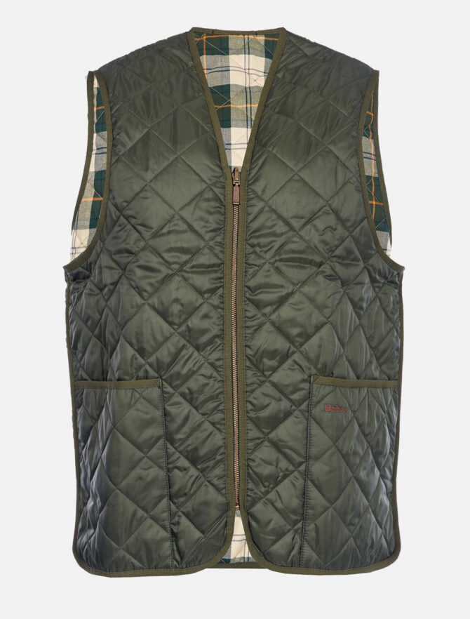 Barbour Quilted Waistcoat Zip In Liner Olive Ancient