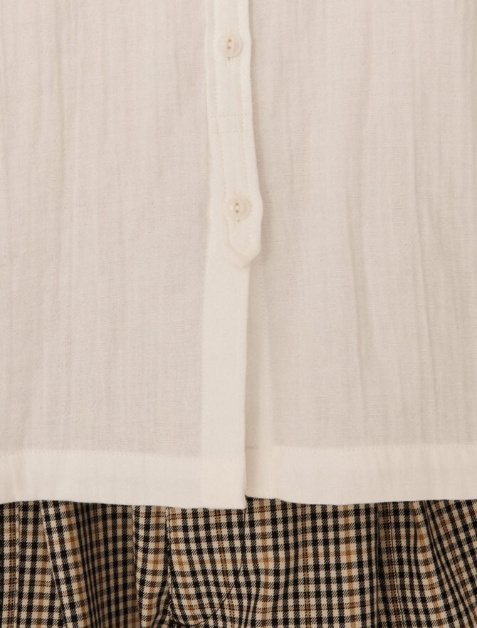 YMC Marianne Long Sleeve Shirt White detail