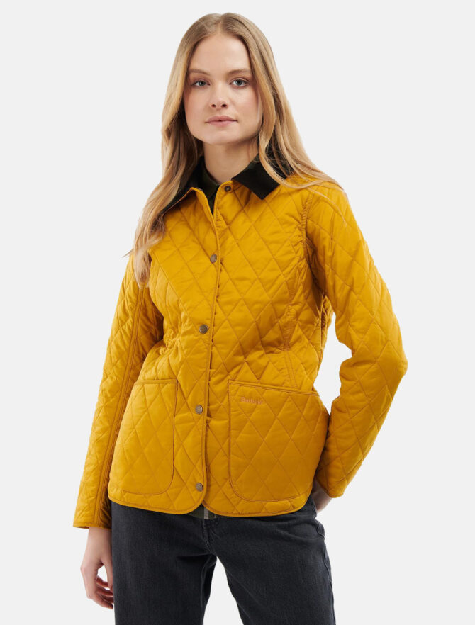 Barbour Annandale Quilted Jacket Dijon front