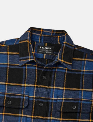 Filson Vintage Work Flannel Shirt Blu detail