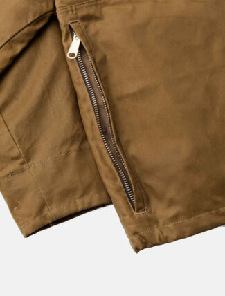 Filson Tin Cloth Field Jacket Dark Tan dettaglio retro