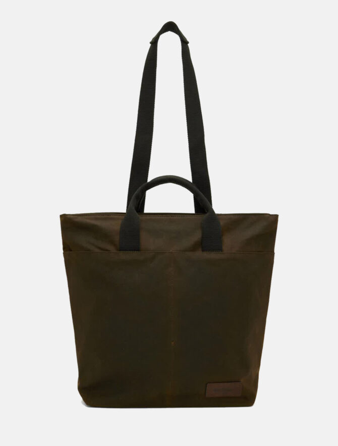 Barbour Essential Wax 2-Way Tote Olive