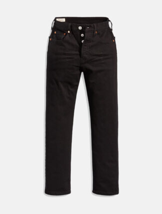 Levi's Womens 501 Original Cropped Jeans Black Sprout